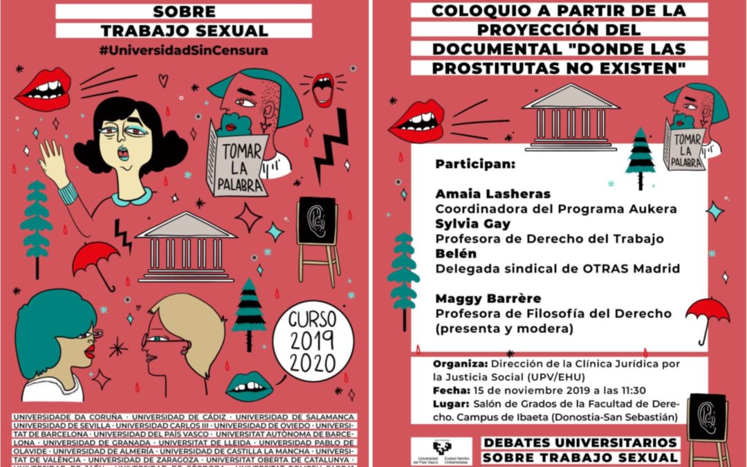 Universidades públicas organizan  debates sobre trabajo sexual